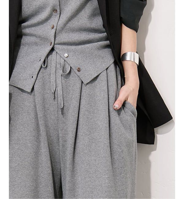 JOURNAL STANDARD「《追加》WASHABLE コットンシルクミックスタックワイドパンツ」|その他|