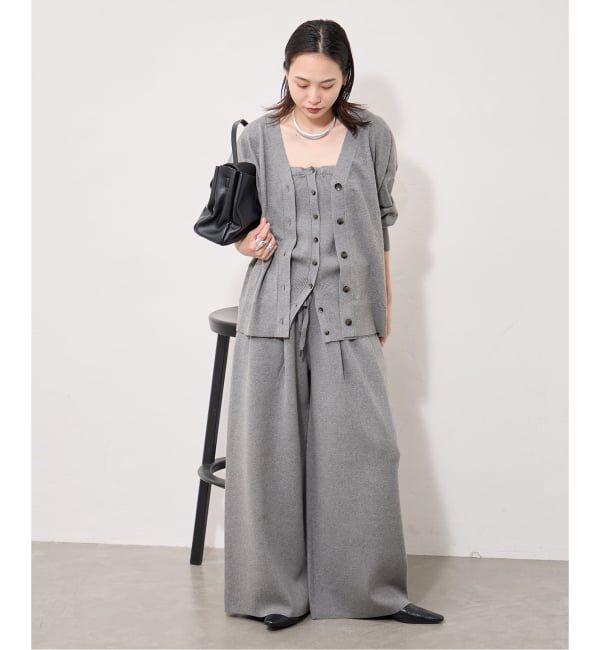 JOURNAL STANDARD「《追加》WASHABLE コットンシルクミックスタックワイドパンツ」|その他|
