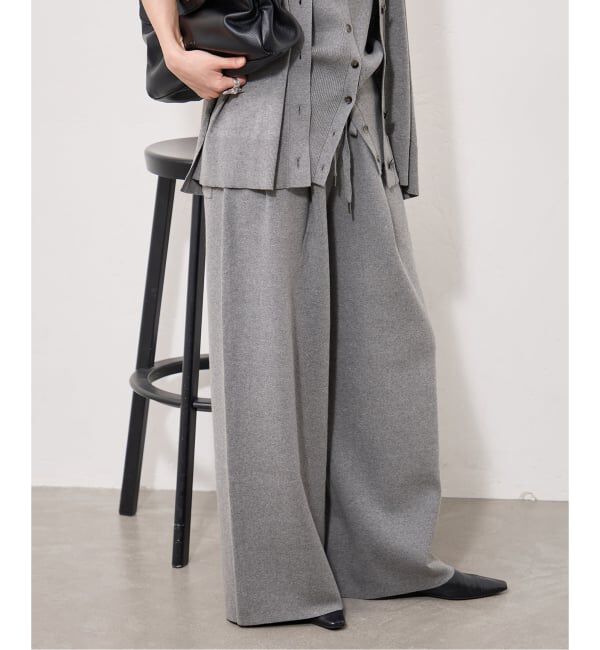 JOURNAL STANDARD「《追加》WASHABLE コットンシルクミックスタックワイドパンツ」|その他|