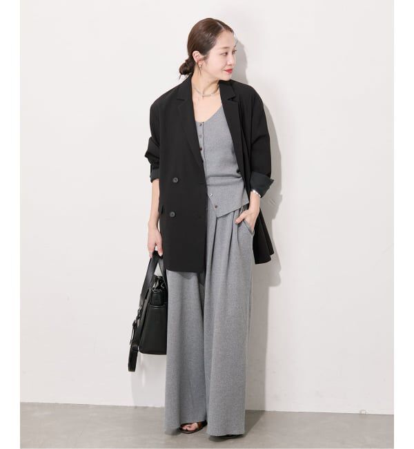 JOURNAL STANDARD「《追加》WASHABLE コットンシルクミックスタックワイドパンツ」|その他|