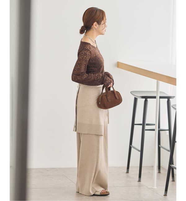 JOURNAL STANDARD「《追加》WASHABLE コットンシルクミックスタックワイドパンツ」|その他|