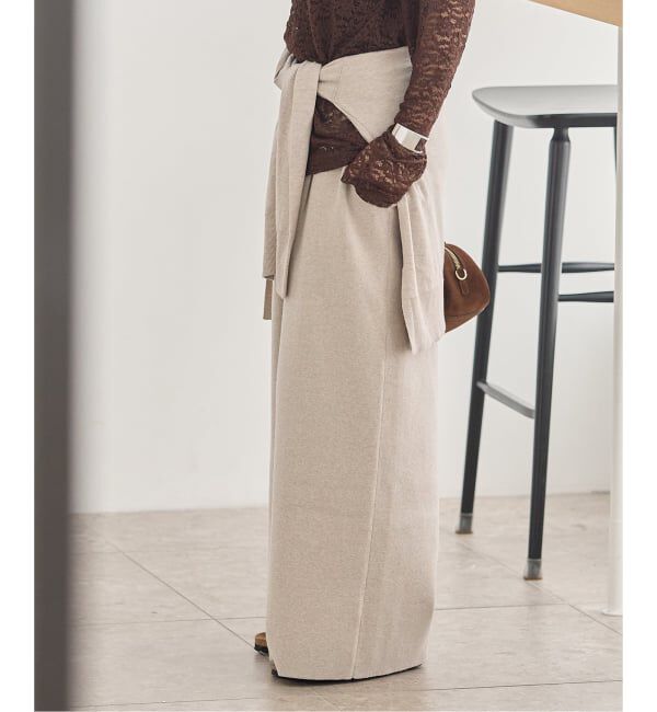 JOURNAL STANDARD「《追加》WASHABLE コットンシルクミックスタックワイドパンツ」|その他|