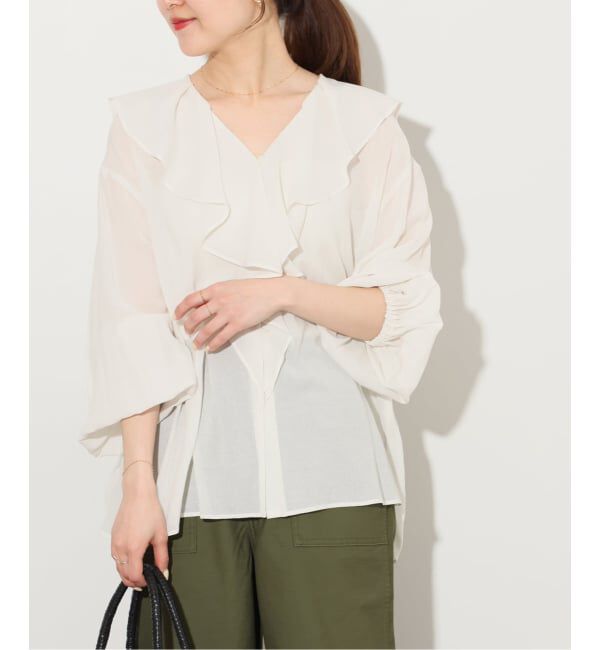 JOURNAL STANDARD relume「《WEB限定追加》ラッフルロングスリーブブラウス」|シャツ・ブラウス|ホワイト