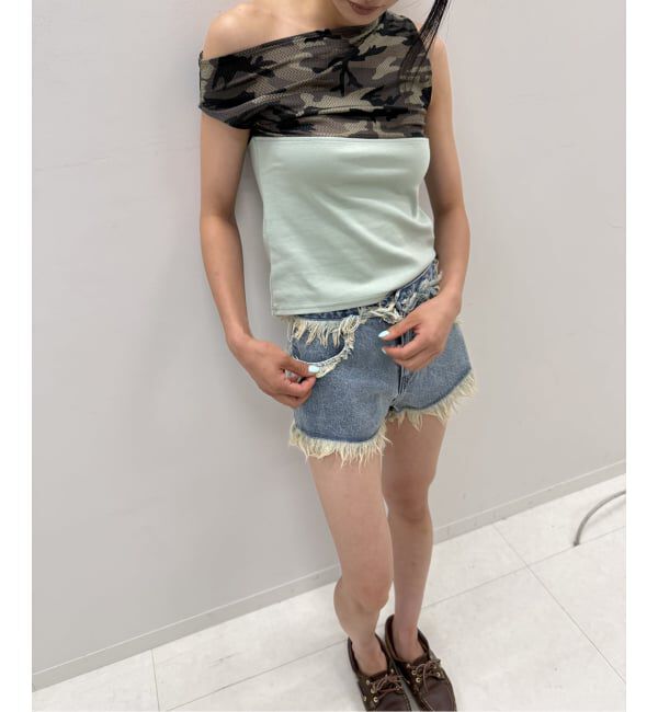 Oriens JOURNAL STANDARD「カモフラージュメッシュパネルTEE」|Tシャツ・カットソー|