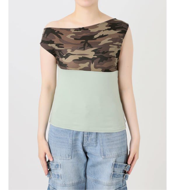 Oriens JOURNAL STANDARD「カモフラージュメッシュパネルTEE」|Tシャツ・カットソー|