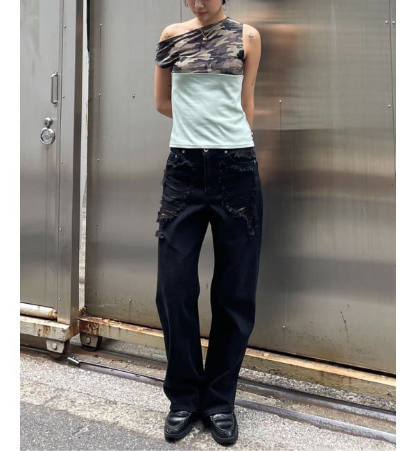 Oriens JOURNAL STANDARD「カモフラージュメッシュパネルTEE」|Tシャツ・カットソー|