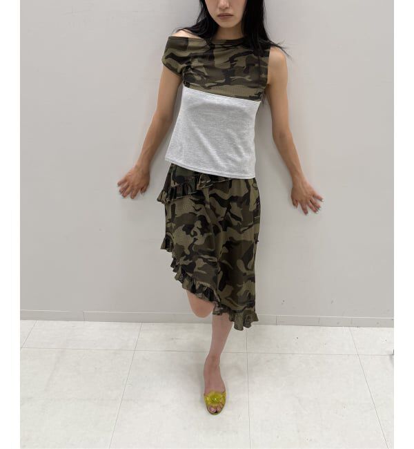 Oriens JOURNAL STANDARD「カモフラージュメッシュパネルTEE」|Tシャツ・カットソー|