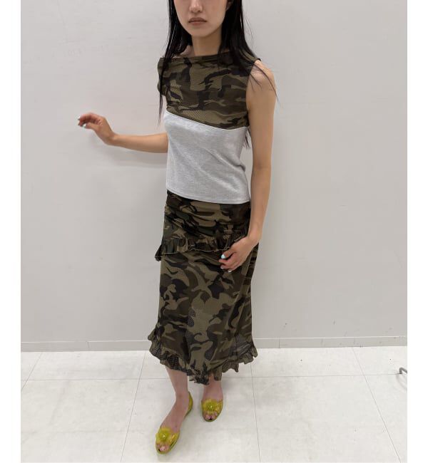 Oriens JOURNAL STANDARD「カモフラージュメッシュパネルTEE」|Tシャツ・カットソー|