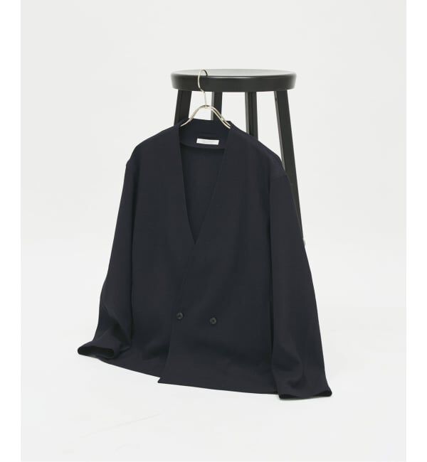 JOURNAL STANDARD「エフォートレス ノーカラー ジャケット」|ノーカラージャケット|ネイビー