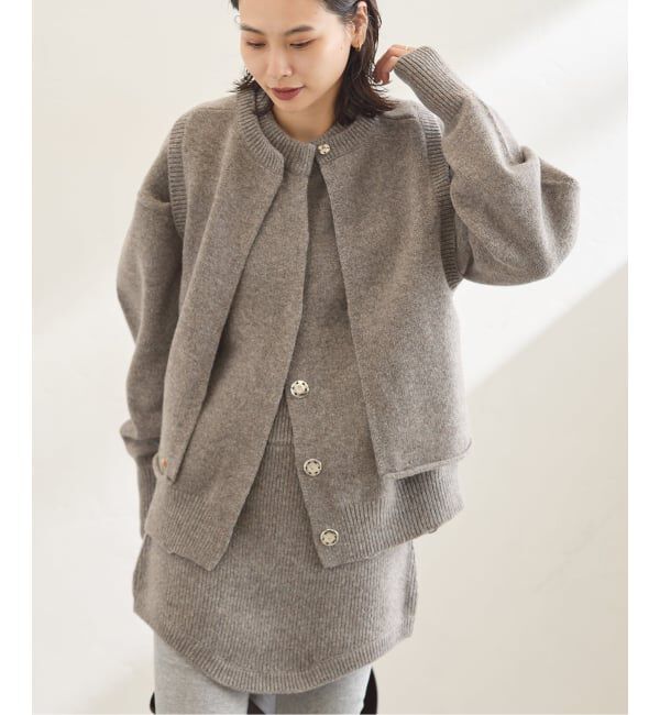 JOURNAL STANDARD「別注【Y.A.Acc】for JS  Layered Cardigan vest《2枚セット》」|カーディガン|グレー