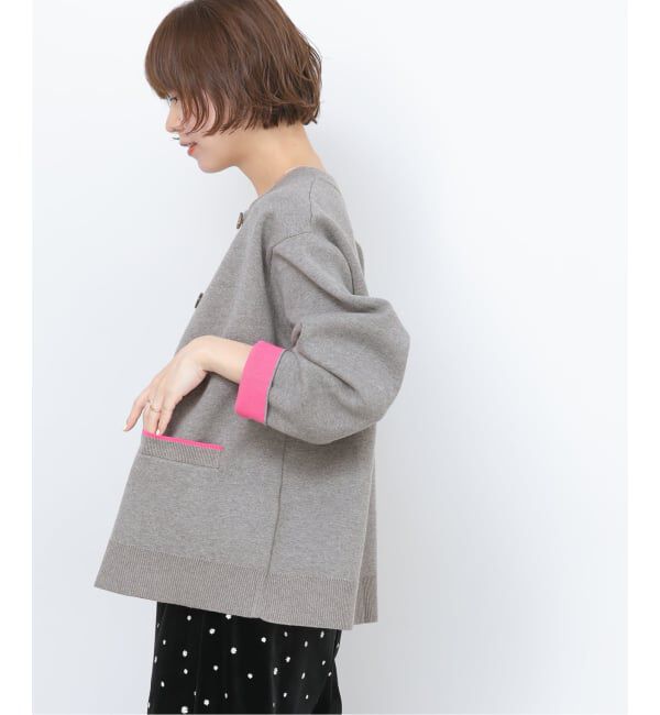 JOURNAL STANDARD relume「《一部WEB限定追加予約5》ダブルニットコントラストカーディガン」|カーディガン|