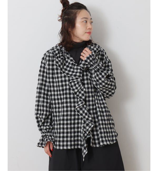 journal standard luxe「《予約》リファインチェック フリルパフブラウス」|シャツ・ブラウス|