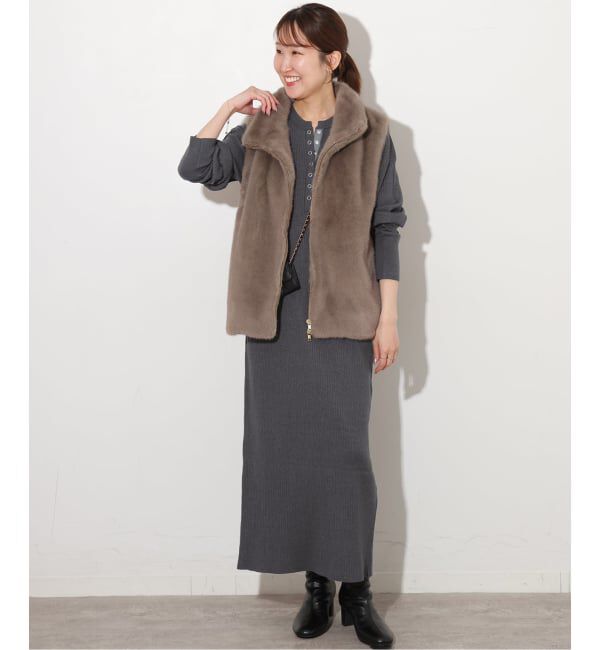 JOURNAL STANDARD relume「《WEB限定追加予約 / 新色》【MULTI FUNC+】ヘンリーネックニットワンピース」|ワンピース|