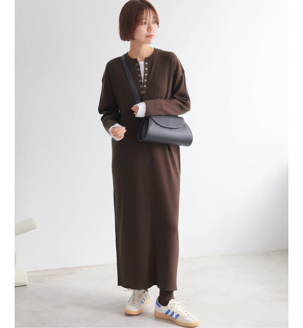 JOURNAL STANDARD relume「《WEB限定追加予約 / 新色》【MULTI FUNC+】ヘンリーネックニットワンピース」|ワンピース|