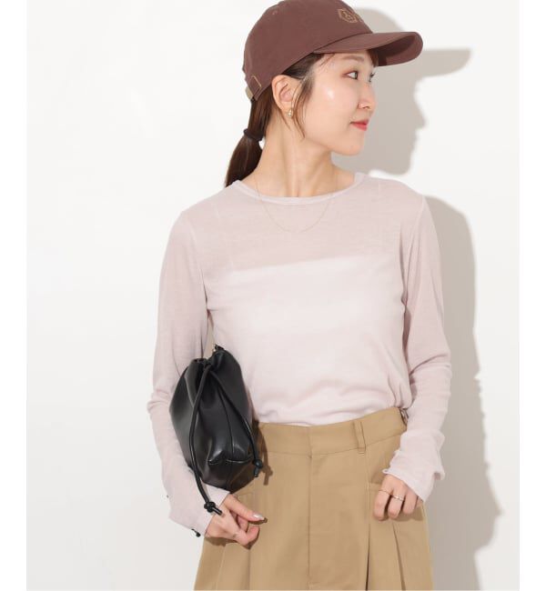 JOURNAL STANDARD relume「《予約》シアーテレコクルーネックプルオーバー」|Tシャツ・カットソー|ピンク