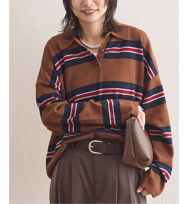 JOURNAL STANDARD「《予約》ラガーニットロングシャツ」|ニット・セーター|