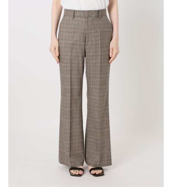 Spick and Span「《セットアップ可》ウールブレンドグレンチェックパンツ」|スラックス|