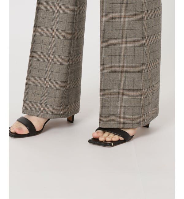Spick and Span「《セットアップ可》ウールブレンドグレンチェックパンツ」|スラックス|