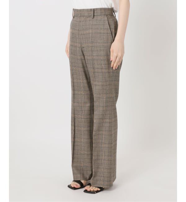 Spick and Span「《セットアップ可》ウールブレンドグレンチェックパンツ」|スラックス|