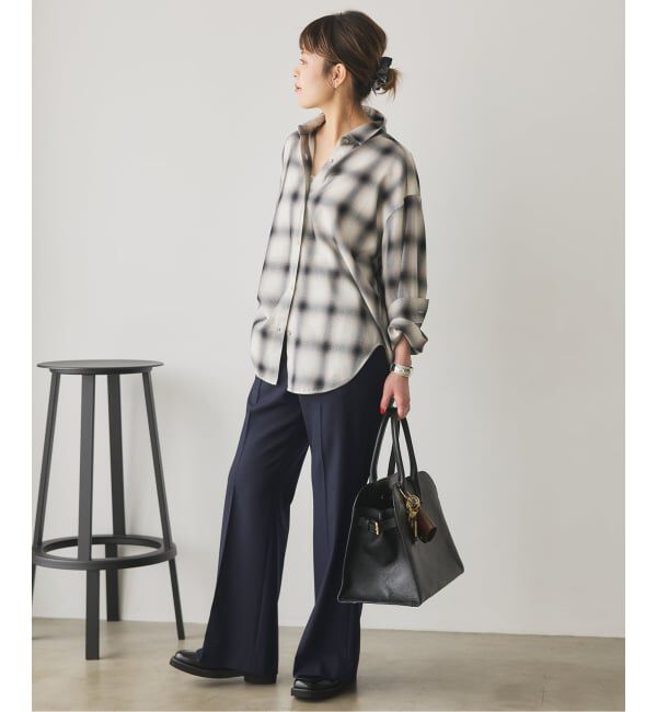 Spick and Span「《セットアップ可 / 追加》ウールブレンドパンツ」|スラックス|