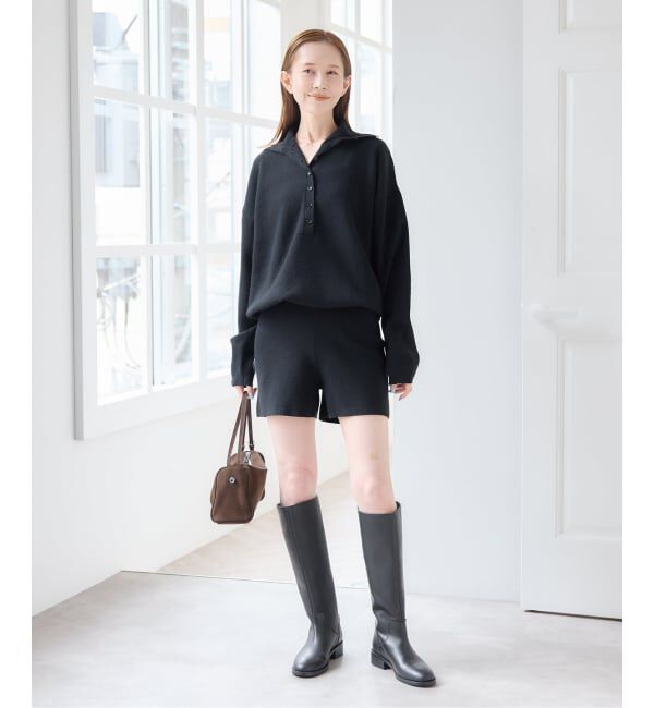 U by SPICK&SPAN「フロントボタンニットオールインワン」|オールインワン|