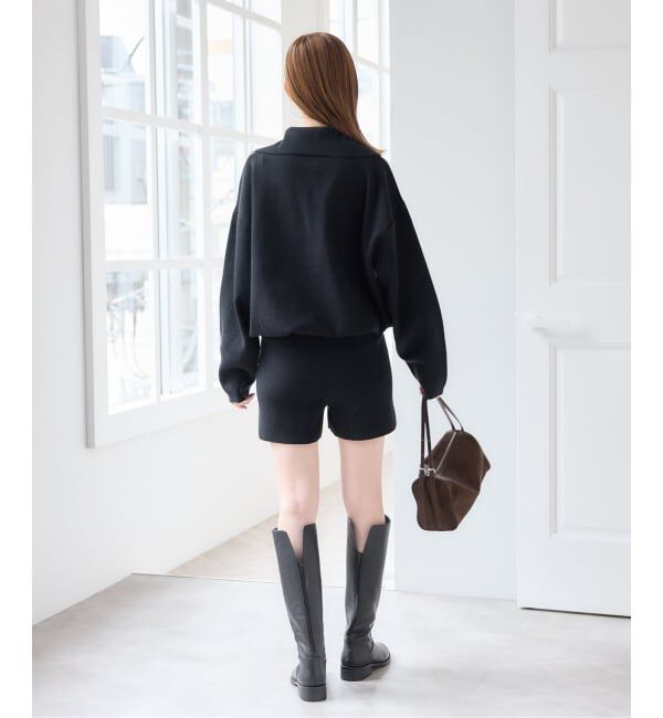 U by SPICK&SPAN「フロントボタンニットオールインワン」|オールインワン|