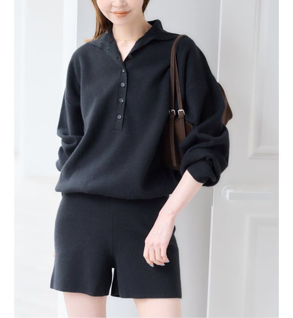 U by SPICK&SPAN「フロントボタンニットオールインワン」|オールインワン|