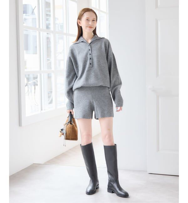 U by SPICK&SPAN「フロントボタンニットオールインワン」|オールインワン|