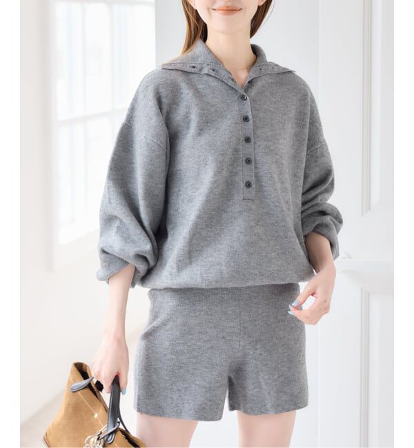U by SPICK&SPAN「フロントボタンニットオールインワン」|オールインワン|