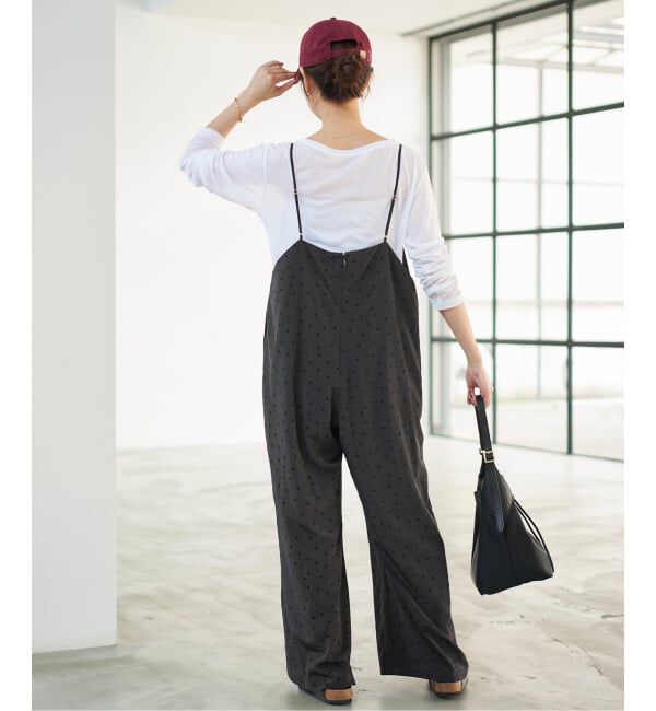 Spick and Span「《追加》フロッキードットキャミサロペット」|オールインワン|