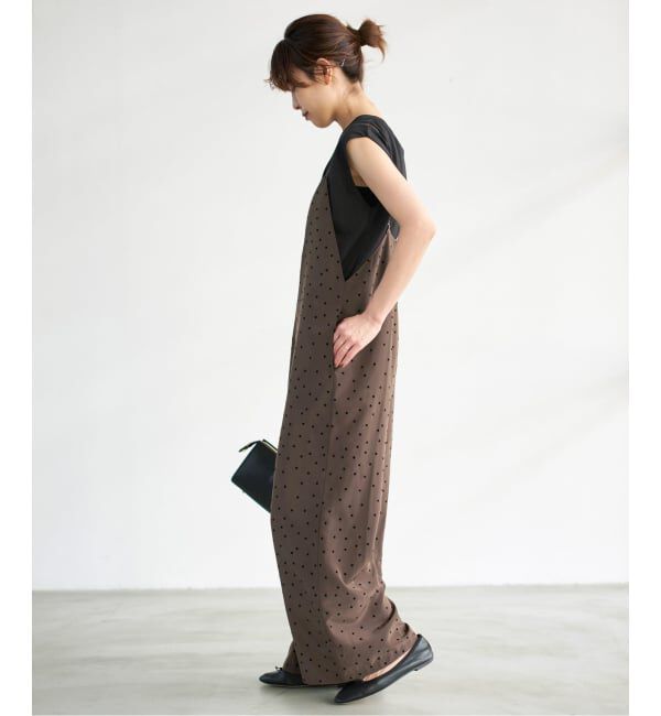 Spick and Span「《追加》フロッキードットキャミサロペット」|オールインワン|
