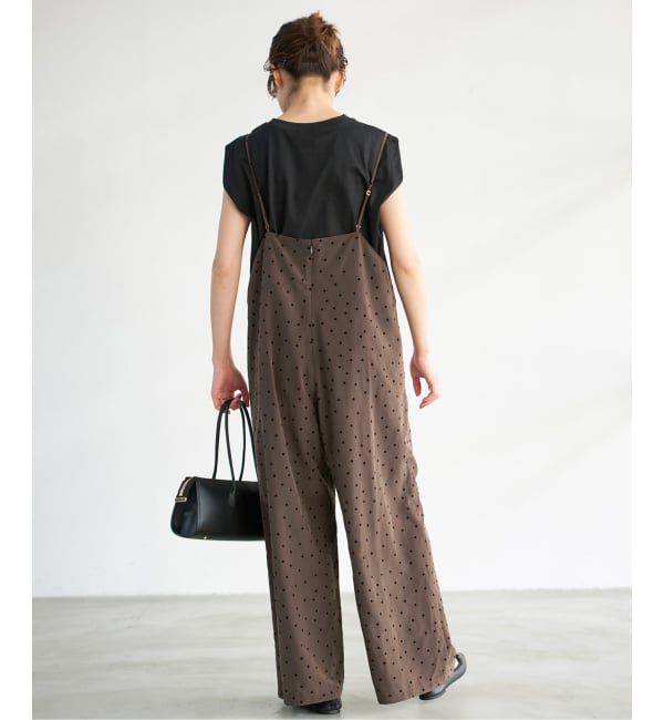 Spick and Span「《追加》フロッキードットキャミサロペット」|オールインワン|
