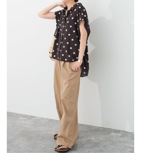 Spick and Span「《WEB限定 / 追加》ドットフレンチスリーブシャツ」|シャツ・ブラウス|