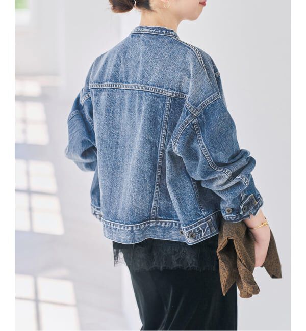 Spick and Span「《WEB限定》5 1/2 2ND-LINE CROP ジャケット」|デニムジャケット|