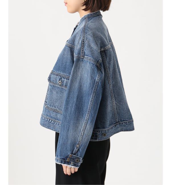 Spick and Span「《WEB限定》5 1/2 2ND-LINE CROP ジャケット」|デニムジャケット|