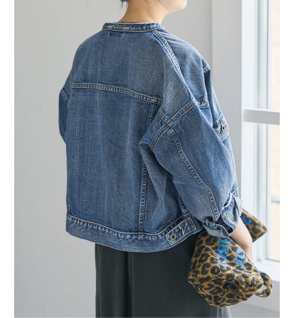 Spick and Span「《WEB限定》5 1/2 2ND-LINE CROP ジャケット」|デニムジャケット|