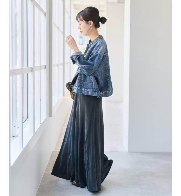 Spick and Span「《WEB限定》5 1/2 2ND-LINE CROP ジャケット」|デニムジャケット|