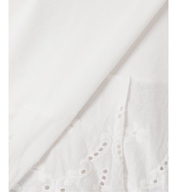 Spick and Span「《WEB限定 / 追加》カットワークレースペプラムTシャツ」|Tシャツ・カットソー|