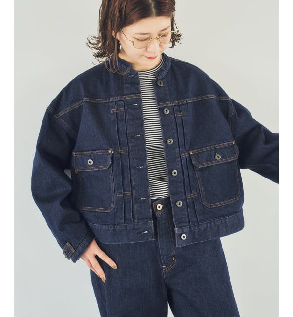 Spick and Span「《40周年 / 予約》5 1/2 40th 2ND-LINE CROP JK」|デニムジャケット|