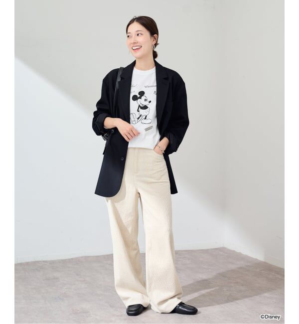 FRAMeWORK「WIFFLE 別注［Mickey Mouse］embroidery ロンT」|Tシャツ・カットソー|