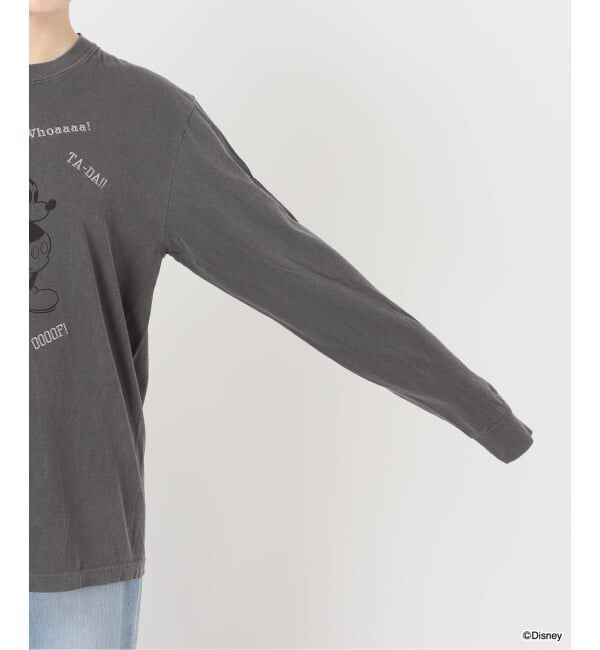 FRAMeWORK「WIFFLE 別注［Mickey Mouse］embroidery ロンT」|Tシャツ・カットソー|