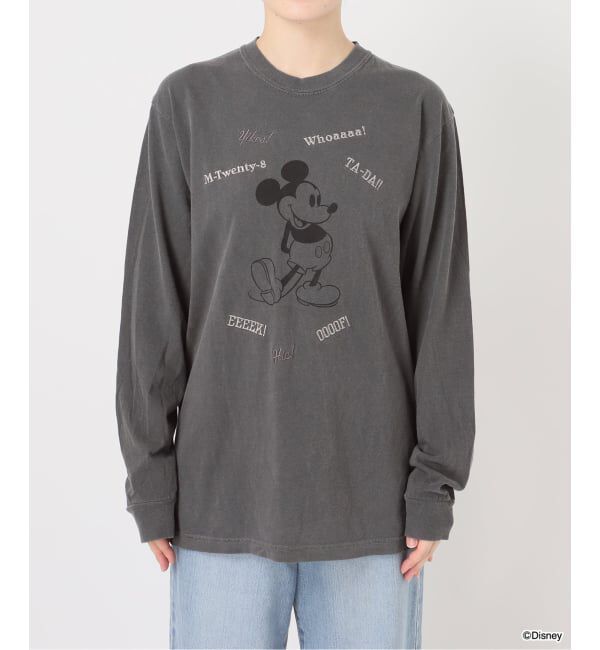 FRAMeWORK「WIFFLE 別注［Mickey Mouse］embroidery ロンT」|Tシャツ・カットソー|