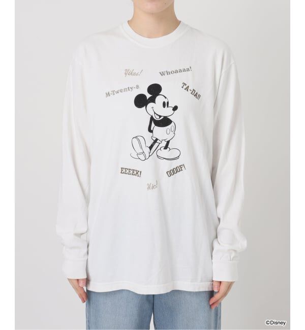 FRAMeWORK「WIFFLE 別注［Mickey Mouse］embroidery ロンT」|Tシャツ・カットソー|