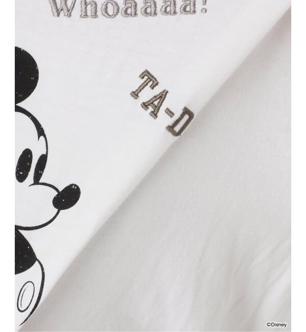 FRAMeWORK「WIFFLE 別注［Mickey Mouse］embroidery ロンT」|Tシャツ・カットソー|