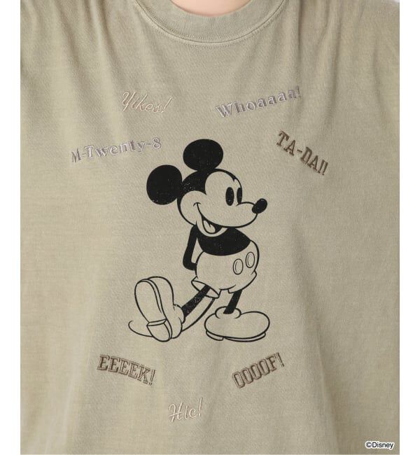 FRAMeWORK「WIFFLE 別注［Mickey Mouse］embroidery ロンT」|Tシャツ・カットソー|