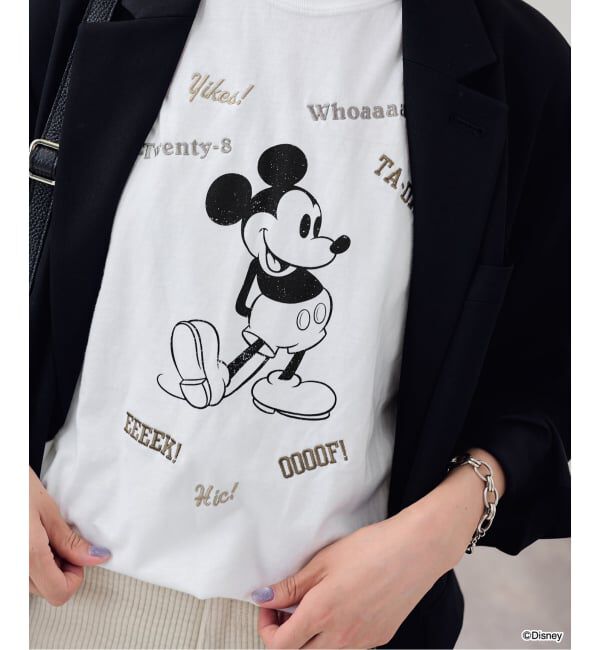 FRAMeWORK「WIFFLE 別注［Mickey Mouse］embroidery ロンT」|Tシャツ・カットソー|