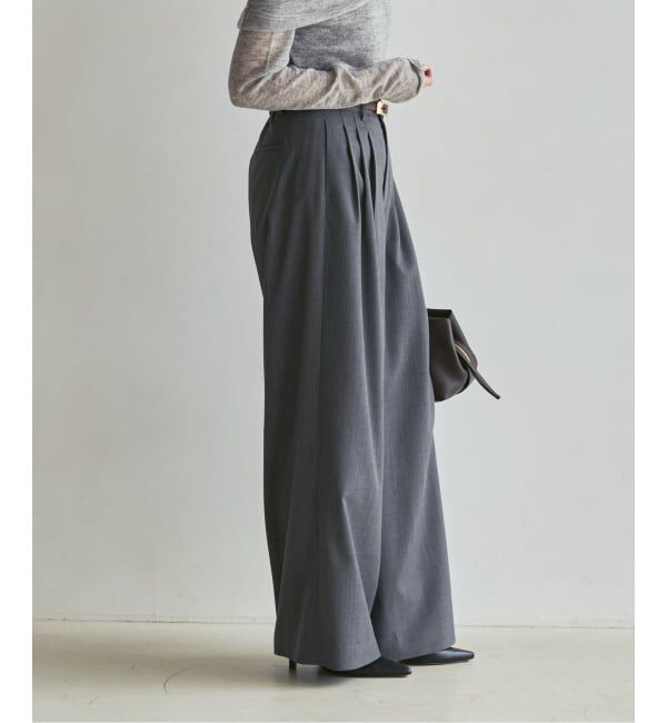 NOBLE「《追加予約・新色あり》T/W3タックワイドパンツ」|スラックス|