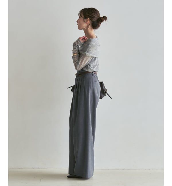 NOBLE「《追加予約・新色あり》T/W3タックワイドパンツ」|スラックス|