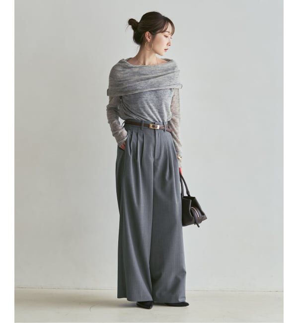 NOBLE「《追加予約・新色あり》T/W3タックワイドパンツ」|スラックス|