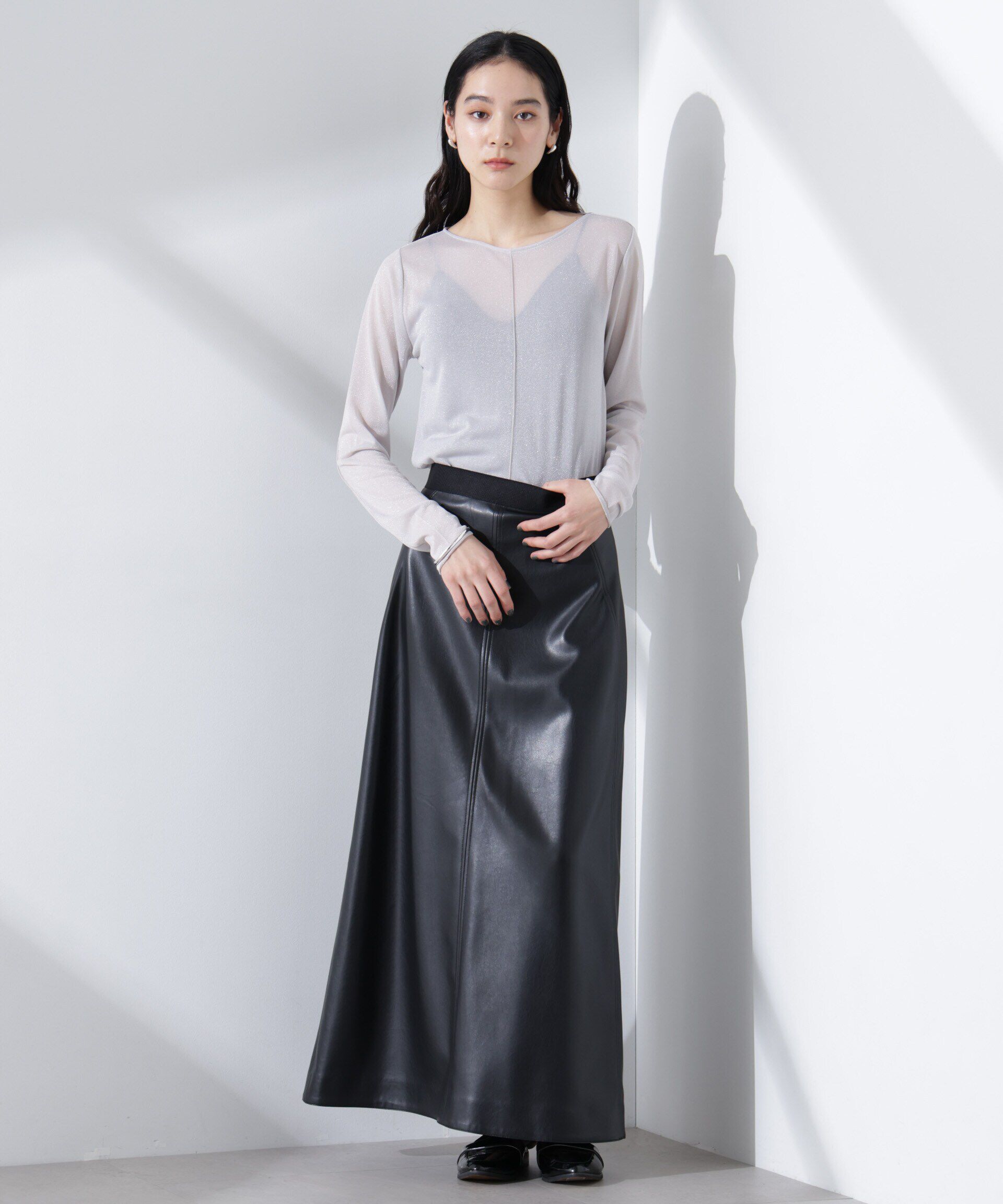 NANO universe「ラメシアーカットトップス」|Tシャツ・カットソー|